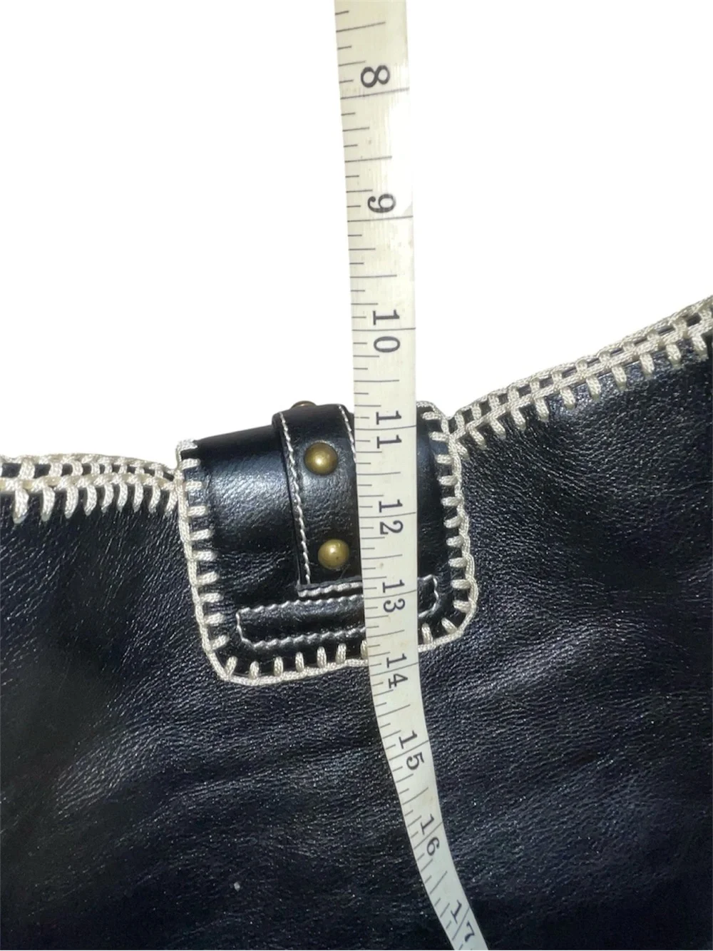 BCBGirls Black Studded Leather Shoulder Bag - Picture 4 of 10
